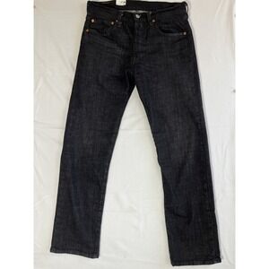 Levis 501 Jeans Men's Size 32 x 32 Black 501 Regular Fit Denim Pants Button Fly